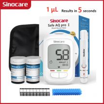 Sinocare Safe AQ Pro Ⅰ Misuratore di glicemia Kit glucometro Tester per il diabete Misuratore medico di zucchero nel sangue o lancette per strisce reattive