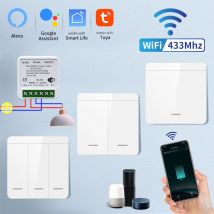 Tuya Smart WiFi Switch per illuminazione RF 433 MHz Interruttore wireless Smart Life APP Controllo vocale Funziona con Alexa Google Home Alice