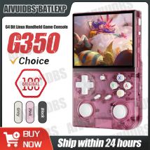 BATLEXP G350 consola de juegos portátil Retro Linux sistema de 64 bits pantalla IPS de 3,5 "RK3326 reproductor de vídeo portátil de bolsillo 64GB 4000 juegos