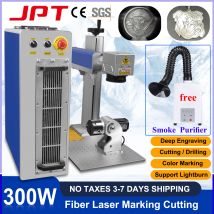300 W Faserlaserschneid-Markierungsmaschine, tiefe Lasergravur für alle Metallschmuck, 200 W 100 W Lasergravierer, kostenloser Rauchreiniger
