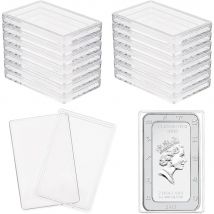Silver Bar Case Acrylic Silver Bar Holder Clear Storage Container Compatible Bar Box for 1oz Silver
