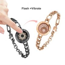 TOTWOO Braccialetti touch a lunga distanza per coppie, regali di relazione luminosi e vibranti per gli amanti Braccialetti d'amore con gioielli intelligenti