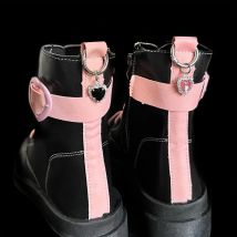 2pcs Luxury Rhinestone Heart Shoe Buckles Removable Metal Pendant Boots Heel Decoration Women Party Jewelry Shoes Accessories