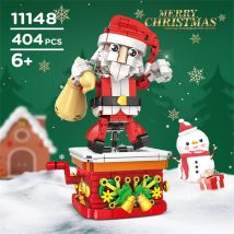 Creatività Villaggio invernale Modello di Babbo Natale Blocchi di costruzione Mattoni Giocattoli per bambini Regalo di Natale