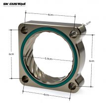 Drosselklappengehäuse-Abstandshalter für VW Audi A3 Tiguan Scirocco Golf MK4 MK5 2.0 TFSI EA113 Motor Aluminium Gas Vortex Ansaugdichtung
