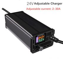 30A 24V Li-Ion Lifepo4 Lithium-Batterieladegerät Curren Adjust 7S 8S 29,4V 29,2V Schnellladeteile