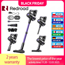 Odkurzacz bezprzewodowy Redroad P6 Ultra 30kPa, 55 minut pracy, ręczny, pionowy, 4w1, montowany na ścianie, 3 dysze do domu, rodziny i samochodu.