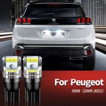 2Pcs Canbus LED License Plate Light W5W T10 For Peugeot 3008 2009-2018 2019 2020 2021 Number License Plate Lamps Car Accessories
