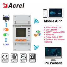 Acrel ADL200-NK WiFi Smart Energy Meter Single Three Phase 60A Relaisausgang Fernbedienung Ein-Aus-Steuerung für Smart Home über MQTT RS485