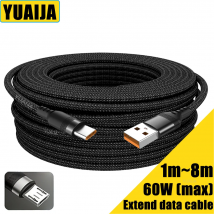 USB tipo C esteso 2M 3M 5 metri Android Micro USB cavo di ricarica rapida per Huawei Xiaomi Vivo Oppo e cavo dati del telefono Leeco