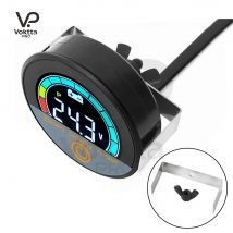 5918 LED Digital Display Voltage Gauges Round Panel Voltmeters With Terminals Waterproof Voltmeter Battery Tester DC8-100V