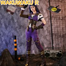 AUF LAGER Caitlyn Cosplay Kostüm Spiel LOL Cosplay【XS-2XL】WakuWaku-R lol Caitlyn Arcane Cosplay Frauen Weihnachten Kostüm Plus Größe