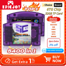 EPICJOY SummerCart 64 SC64 Open Source Game Card N64 with Built-in Emulator For Nintendo 64 Console Gift 32GB TF Card 5400 Games