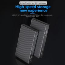 Blueendless Aluminium hard drive box 2.5 inch SATA hard drive enclosure 5Gbps High Speed USB 3.0 HDD Case Sata Case for Laptop