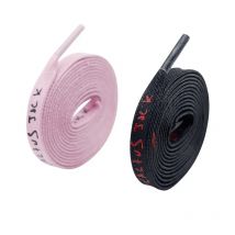Trendige Marke entzückende schwarze rosa Schnürsenkel 8 mm flacher Druck Kaktus Jack Wachs Baumwolle Schnürsenkel für Segeltuchschuhe Freizeit-Turnschuhe