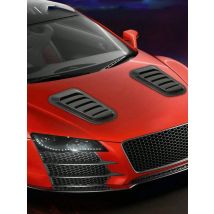 Prese d'aria finte per auto da 2 pezzi, prese d'aria decorative per cofano - Prese d'aria e prese d'aria simulate universali ed eleganti con branchia di squalo