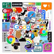 10/30/50pcs Cartoon Programmazione 404 Errore di rete Graffiti Adesivi Laptop Moto Auto Skateboard Adesivo impermeabile Decal