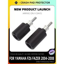 LQYL Motorcycle Black Carbon No Cut Frame Sliders Crash Falling Protection For YAMAHA FZ6 Fazer 2004 2005 2006 2007 2008-2011