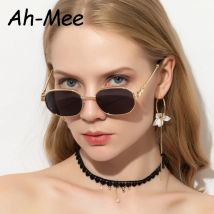 Hiking Camping 2pcs Fashion Polygon Anti Light Glasses Women Black Lens Frame Shades Trendy Style Punk Thread Design Eyewear