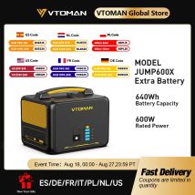 VTOMAN-batería adicional JUMP600X, 640Wh para VTOMAN JUMP600X & JUMP600, 600W, LiFePO4 de respaldo (LFP)