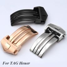 Watch Buckle for TAG Heuer Strap 18mm 20mm Stainless Steel Folding Clasp for Leather Silicone Watchband Double Button Clasps