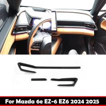LHD Für Mazda 6e EZ-6 EZ6 2024 2025, Carbon Fiber Front Air conditions Vent Outlet Abdeckung Center Control Panel Abdeckung Zubehör