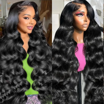 Parrucche anteriori in pizzo HD con densità 200 per capelli umani 52 pollici 13x4 13x6 Parrucche brasiliane frontali in pizzo trasparente HD per donne nere