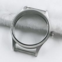 Neiton 42 mm manuelles Uhrengehäuse, durchsichtige Rückseite, Saphirglas, passend für ETA 6497 6498 ST3600 3602, gebronziert/PVD-Schwarz