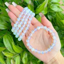 Natürliche Stein 4/6/8mm Opal Perle Armband Für Frauen Männer Heilung Energie Schutz Positive Vibes Stress Relief spirituellen Schmuck