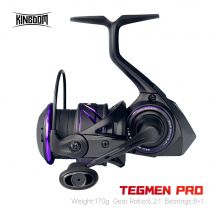 Kingdom Tegmen Pro 6.2:1 High Speed Gear Ratio Spinning Fishing Reel 9kg Max Drag 8+1BB Ultralight 2500 2500 3000 Fishing Reel