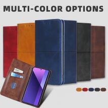 Redmi Note 13 Pro Bücherregal Business Magnet Flip Cover für Xiaomi Redmi Note 13 13r Pro plus 13c 5g 4g Ledertasche Kartens teck platz