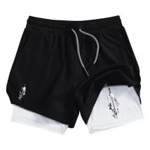 Yin Yang Sword Print 2-in-1 Performance-Shorts für Herren, sportliche, schnell trocknende Shorts mit Handytasche, Fitnessstudio, Workout, Laufshorts