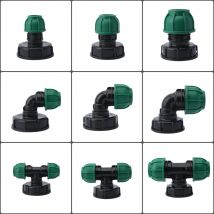 Raccordi per serbatoio IBC Serbatoio IBC S60 a 20/25/32mm Adattatore per tubo PE Irrigazione da giardino Irrigazione Connettore rapido Adattatore serbatoio IBC