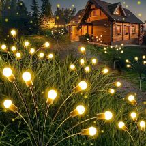 6/10 LED Solar String Fairy Lichter Pfad Rasen Landschaft Firefly Lampe Outdoor Neue Jahr Weihnachten Garten Terrasse Girlande Straße decor