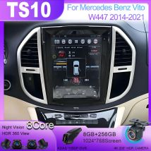 Android 13 Für Mercedes Benz Vito W447 2014-2021 9,7 zoll Stil Navigation Auto GPS Auto Radio Stereo auto Multimedia Player Keine 5G