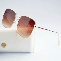 Neue Damen Sonnenbrille Männer Vintage übergroße Sonnenbrille weibliche Mode Unisex Brille Metallrahmen Gafas de Sol UV400
