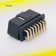 Großhandel 10 stücke 12V 24V Goldener Überzug Pin J1962 OBD OBD2 OBDII 16Pin Stecker Stecker mit 90 grad Pins