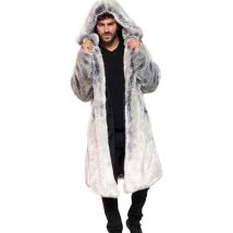 Männer Faux Fuchs Pelz Jacke Mantel Winter Dicke Flauschigen Langarm Revers Warme Shaggy Oberbekleidung Luxus Pelz Jacke FHILLINUO Jacken Männer