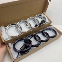 Car front grille 4D LED logo light front ring badge is suitable for Audi A3 A4 A5 A6 A7 S3 S5 S6 S7 Q3 Q5 car supplies.