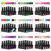 7pc Set di smalti per gel per unghie Design per nail art fai da te Tutto per la decorazione Soak Off Gel UV Kit di vernice gel per manicure a lunga durata