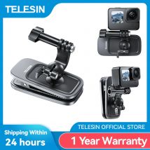 TELESIN 360 °   Supporto magnetico per morsetto per zaino con rotazione per GoPro Hero 13 12 11 10 9 8 7 Insta360 DJI Action Camera Accessori