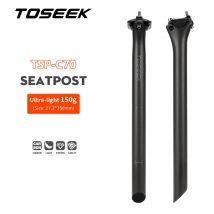 TOSEEK C70 Reggisella in carbonio Leggero 27.2 31.6mm Lunghezza350/400mm Nero opaco MTB Reggisella per bici da strada Tubo sella Parti di biciclette