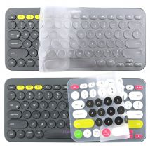 K380 Tastaturabdeckung für Logitech K380 für Logi K380S Pebble Keys Silikonschutz Haut Hülle Film Englisch Koreanisch Klar Schwarz