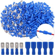 Terminali di giunzione rapida a forcella maschio/femmina completamente isolati da 200 pezzi con calibro da 6,3 mm - Il perfetto set di connettori a crimpare per cavi!