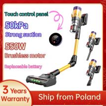 Odkurzacz bezprzewodowy MPQU V18 550W 55kPa, 3 tryby mocy, ekran dotykowy, odłączany akumulator, elektryczny odkurzacz pionowy.