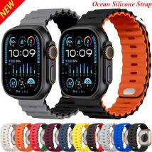 Silikon-Ozeanarmband für Apple Watch Band Ultra 3/2 49 mm 46 mm 45 mm 42 mm 44 mm 41 mm Sportarmband iWatch 11 10 9 8 7 6 5 SE Band
