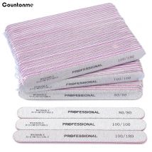 50Pcs Doppelseitige Schleifpapier Nagel Datei 80/100/180 Schmirgelbrett Trimmer Maniküre Puffer Für Maniküre Salon Nagel Versorgung