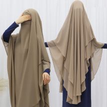 Muslimische Doppels chicht große Schaukel Kopftuch einfarbig Kopftuch Frauen ethnischen arabischen Kopftuch Hijabs Schals Turban Kopfschmuck