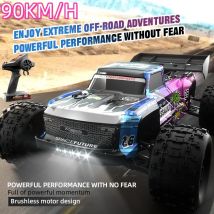 1:12 Alloy All Terrain Off Road High Speed Remote Control Car 90KM/H 3S Battery Lighting 4WD Brushless Racing Drift RC Car Truck