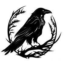 Black Crow For Car Sticker Anime Stickers Cover Laptop Decal Computer Decal Bumper Window Stickers Waterproof PVC Vinyl Decals